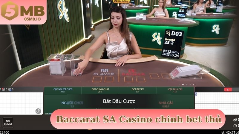 Baccarat SA Casino sẵn sàng chinh phục cộng đồng bet thủ