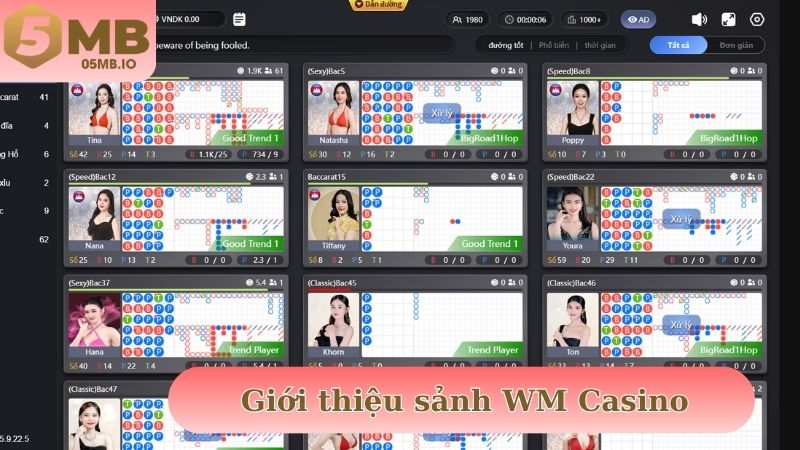 Giới thiệu sảnh WM Casino chất lượng đỉnh cao
