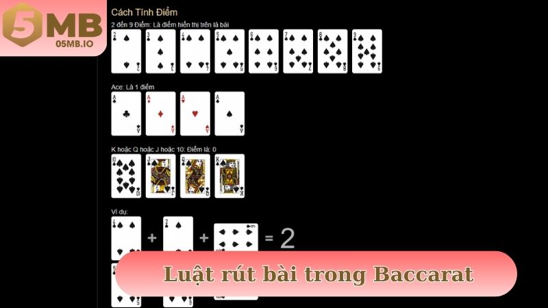 Cách chơi Baccarat theo luật rút bài minh bạch