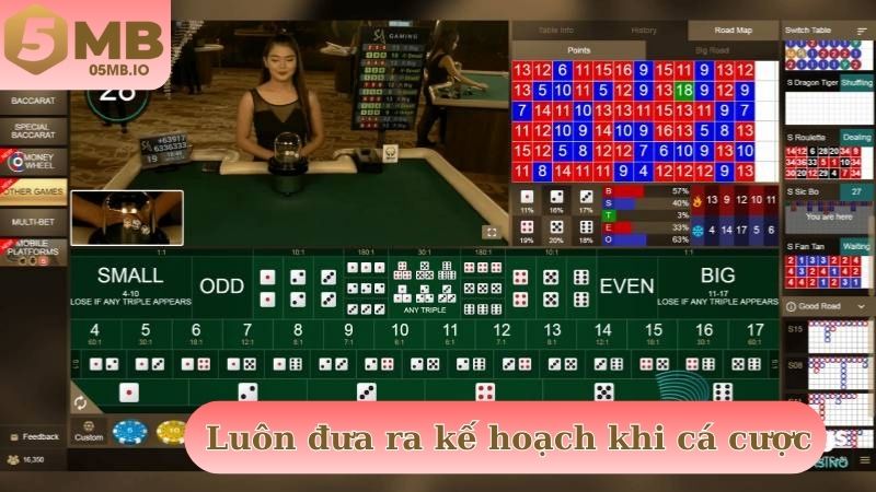 Luôn đưa ra kế hoạch để dừng đúng lúc khi cá cược Tài Xỉu