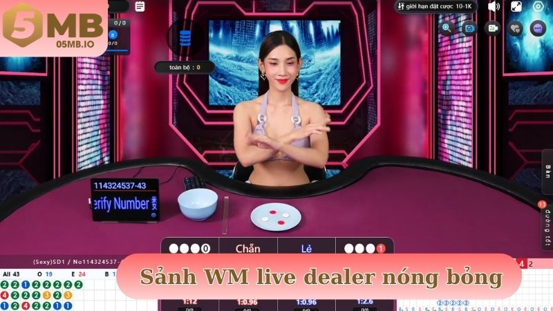 Sảnh WM live trực tiếp với đội ngũ dealer nóng bỏng, xinh đẹp