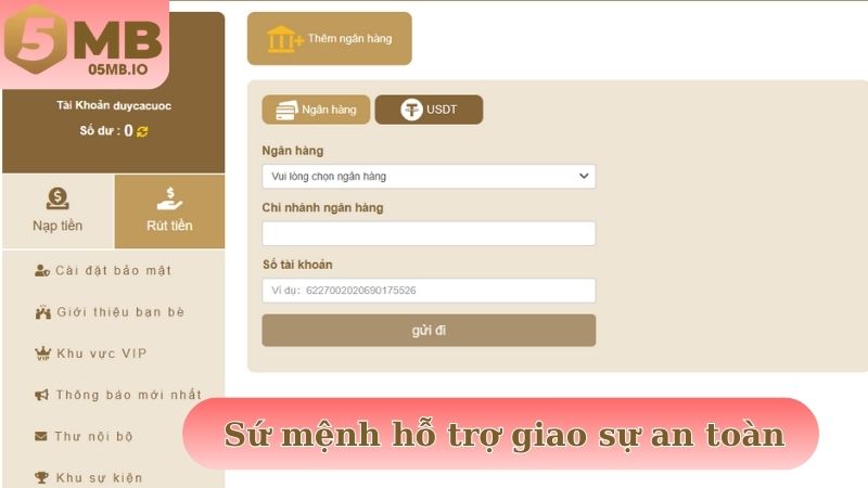 Sứ mệnh hỗ trợ giao dịch đảm bảo sự an toàn tuyệt đối